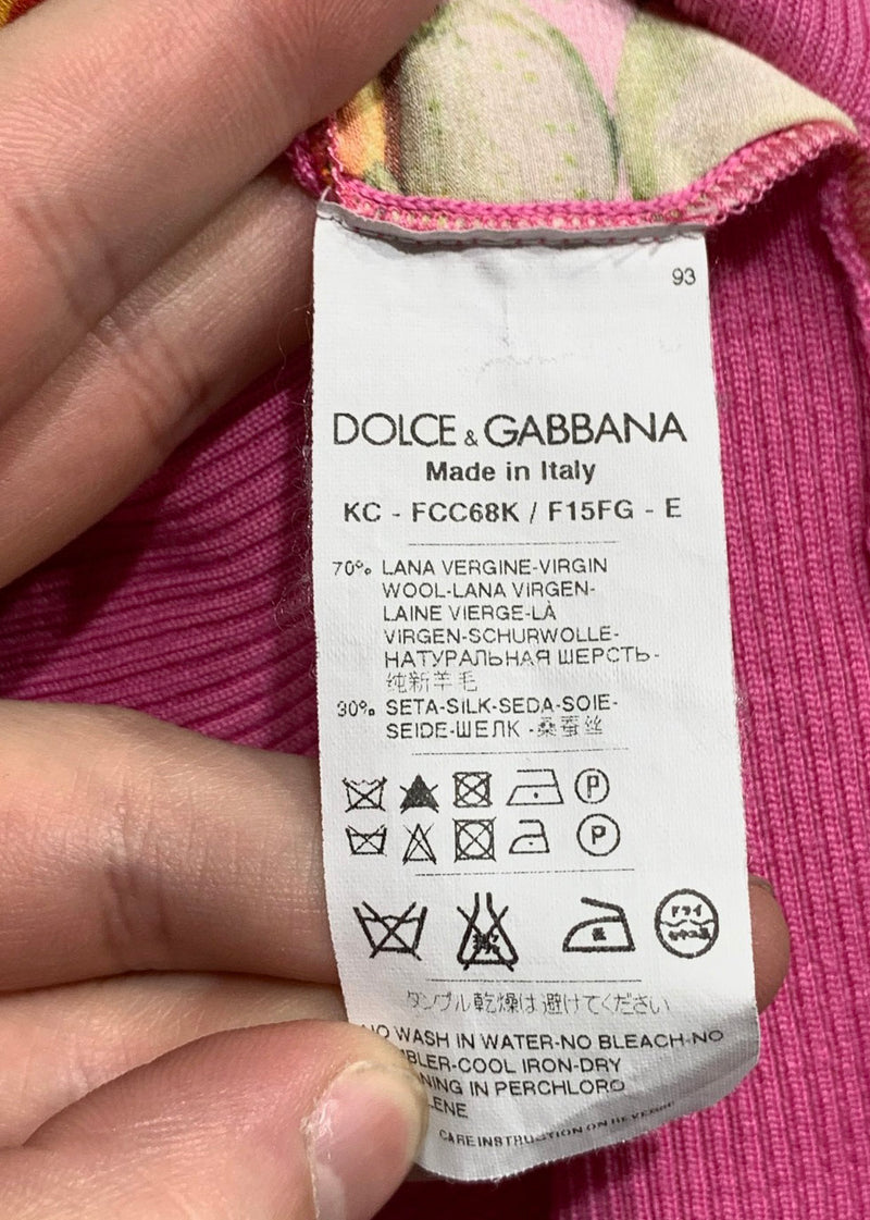 Dolce & Gabbana Printed Silk Panelled Cardigan