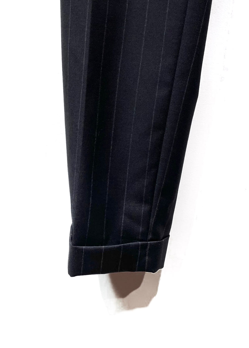 Dolce & Gabbana Black Striped Wool Trousers