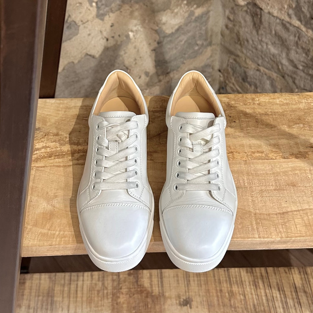 Christian Louboutin White Leather Vieira Flats Sneakers