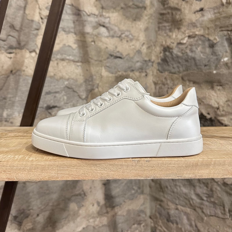 Christian Louboutin White Leather Vieira Flats Sneakers