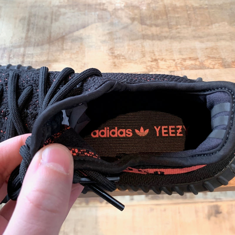 Adidas Yeezy Boost 350 V2 Core Black Red Stripe Sneakers