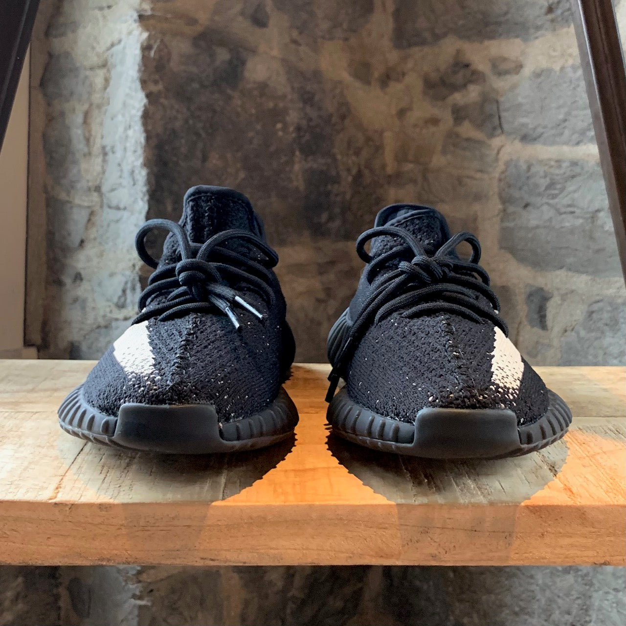 Black and white yeezy hotsell 350 v2