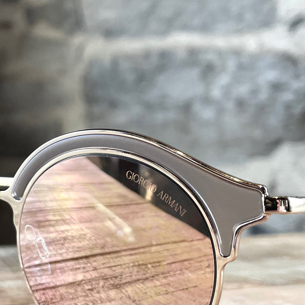 Giorgio Armani AR 6071 Gold Round Sunglasses