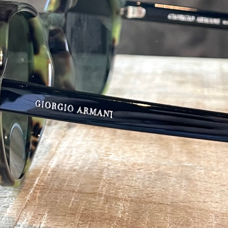 Giorgio Armani AR 8113 Green Tortoiseshell Round Sunglasses