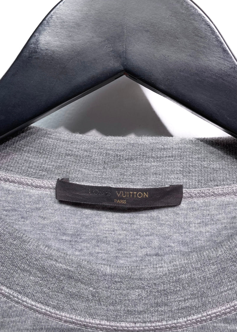 Sweat-shirt à imprimé corde Louis Vuitton Christopher Nemeth gris