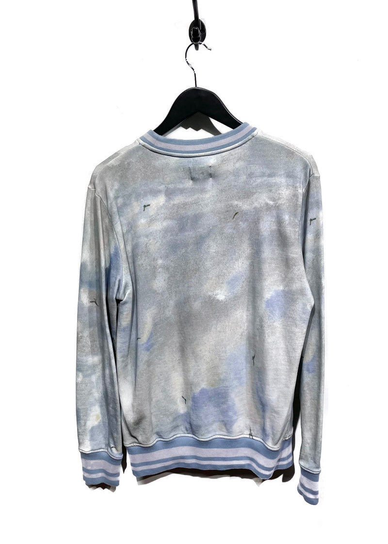 Vivienne Westwood Rare Tie Dye Blue Gold 69 Orgy Print Sweatshirt