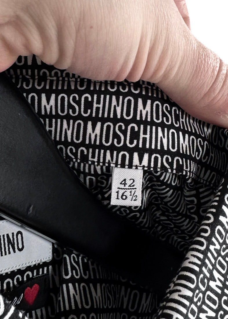 Chemise imprimée avec logo Moschino