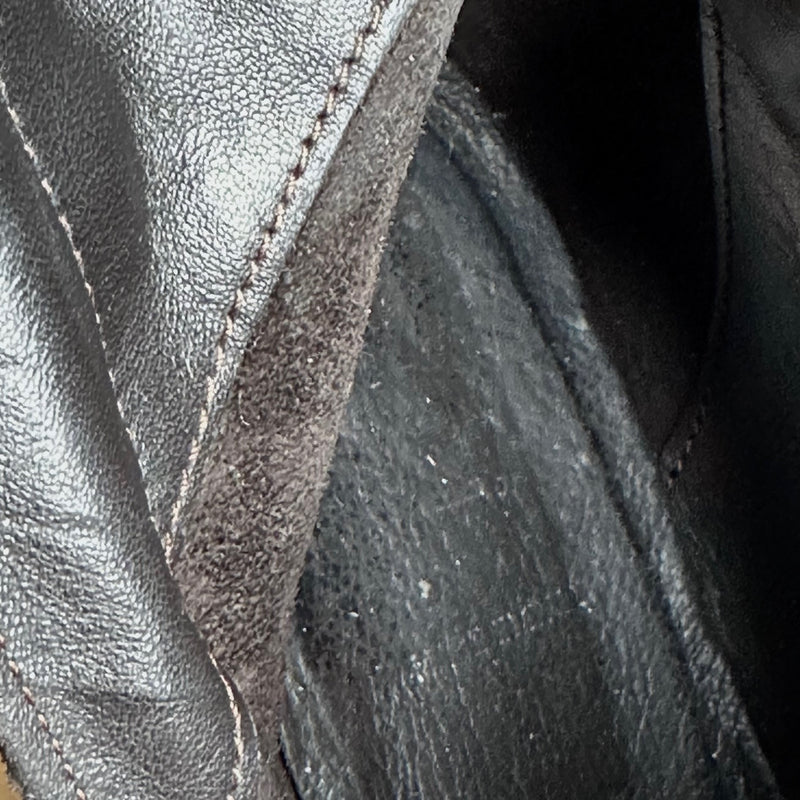 Fendi Vintage Brown Leather Zucca FF Logo Boots