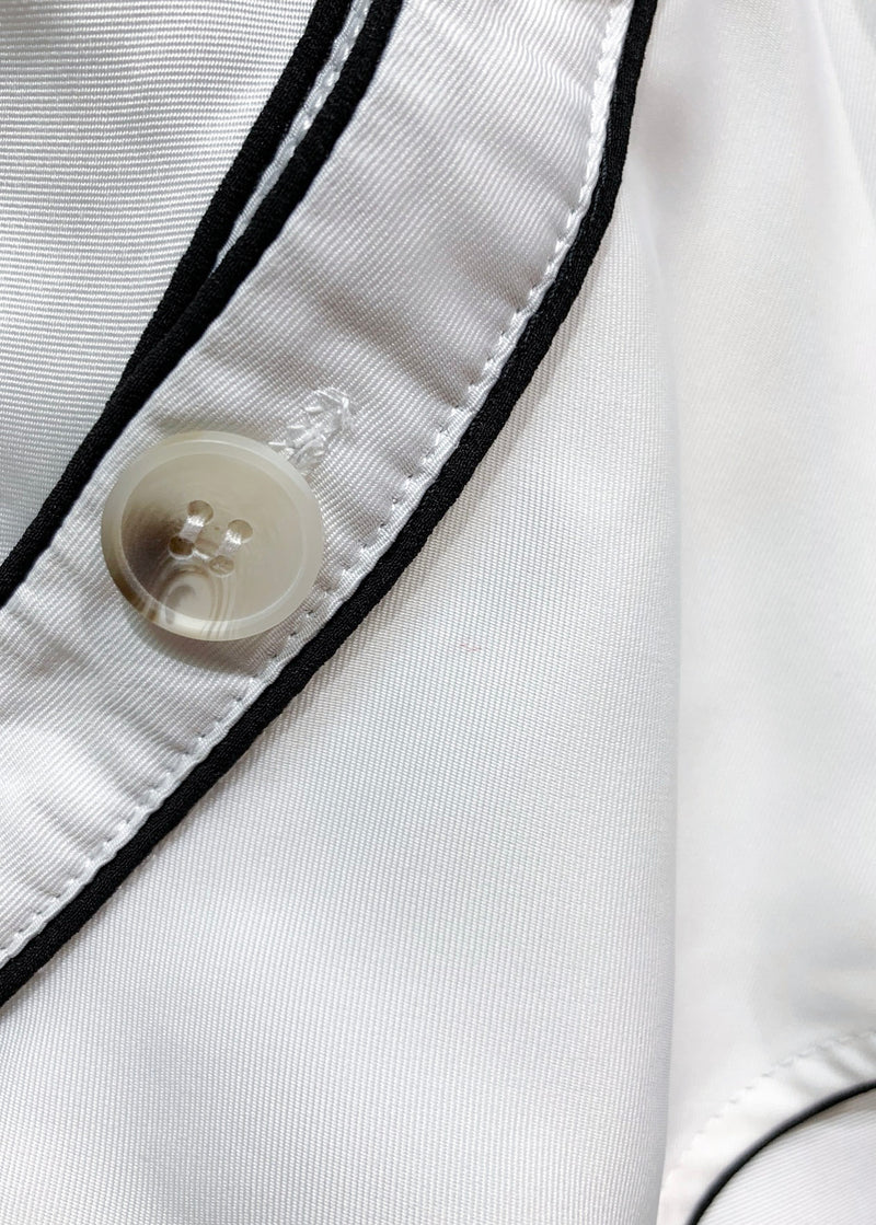 Self-Portrait White Asymmetrical Buttoned Ruffled Shirt