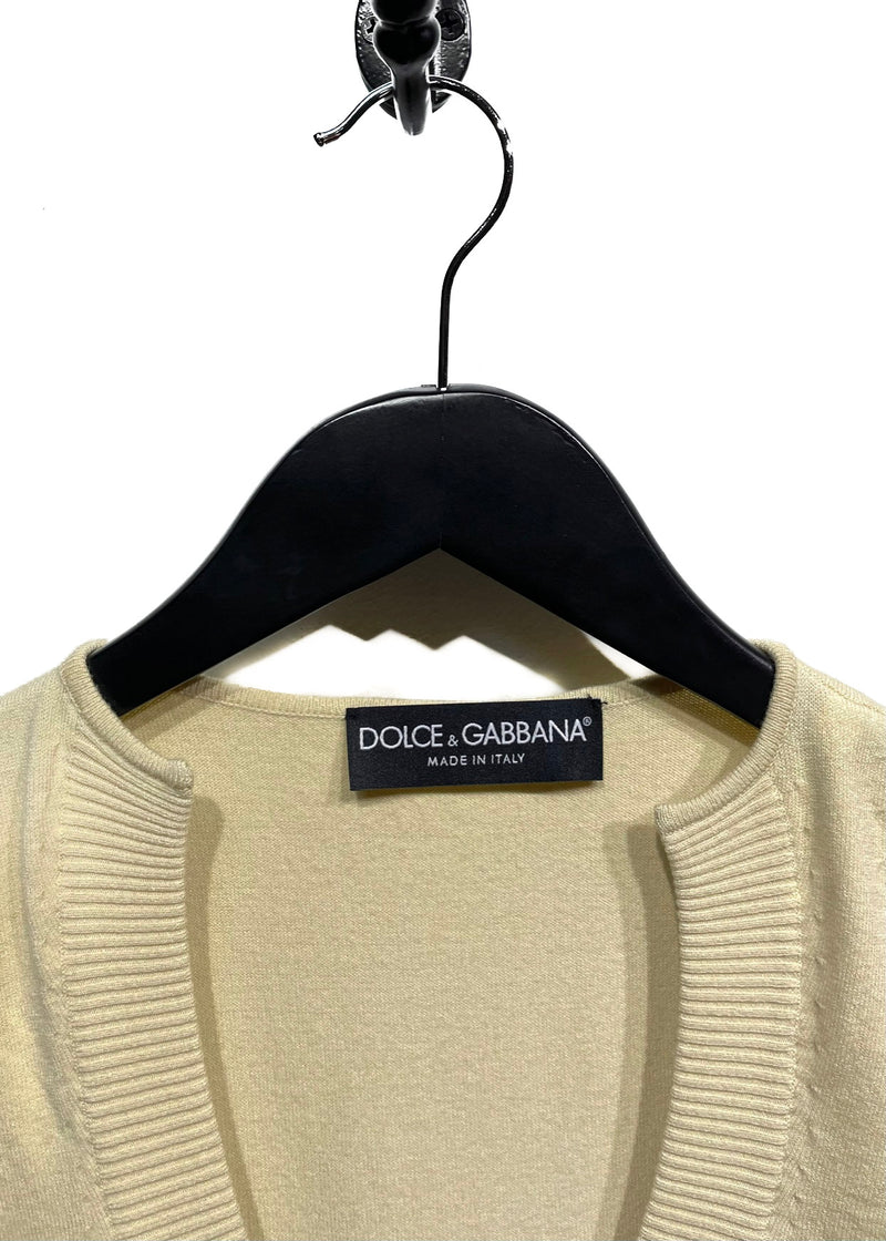 Débardeur camisole jaune à encolure dégagée Dolce & Gabbana
