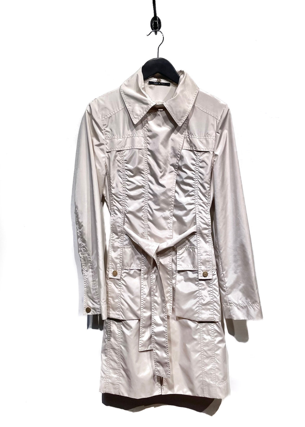 Gucci by Tom Ford 2004 Ivory Zip Trenchcoat