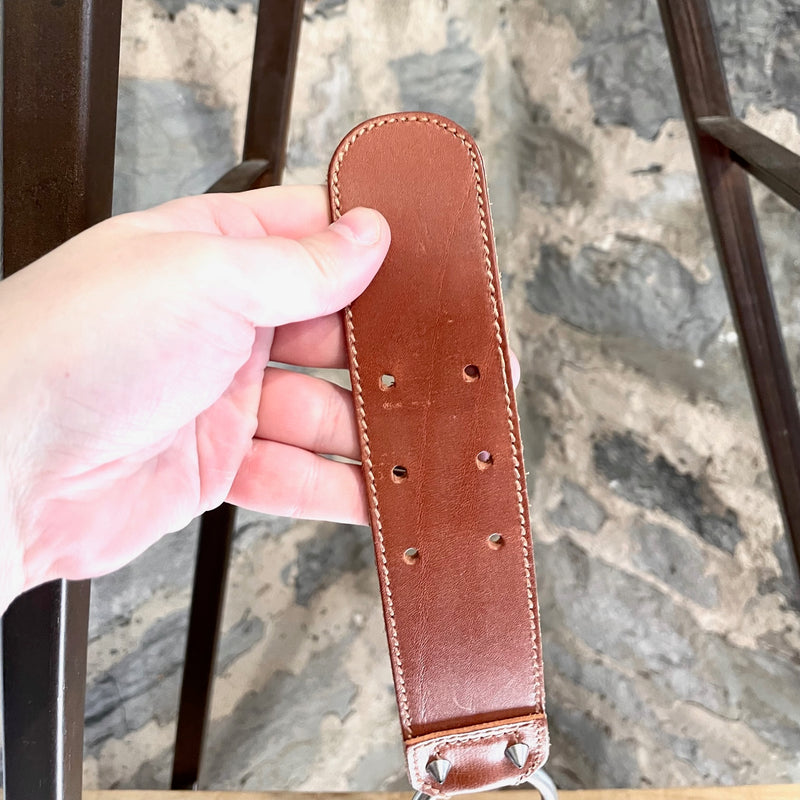Balenciaga Brown Studded Leather Belt