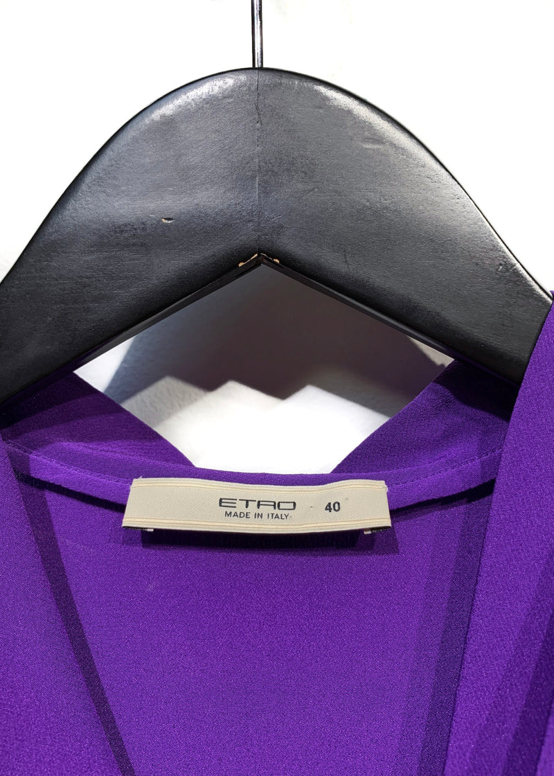 Etro Purple Silk Blouse