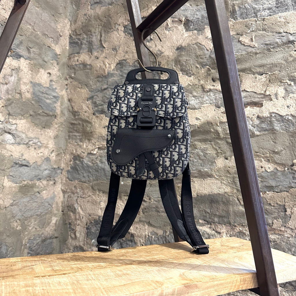 Dior Oblique Grained Calfskin Mini Gallop Backpack