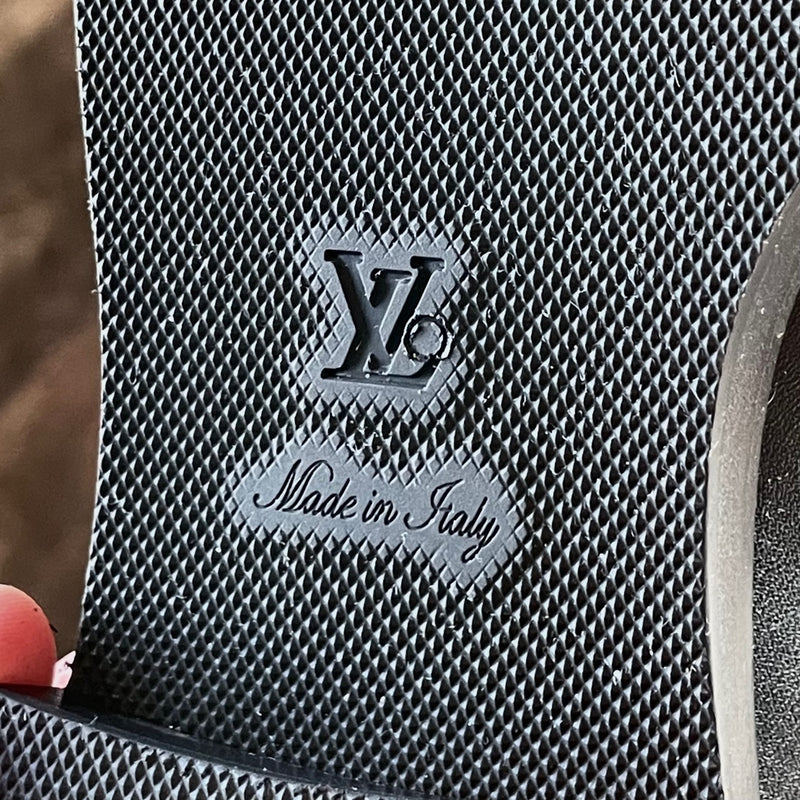 Bottes Louis Vuitton Overdrive noires plates à demi logo