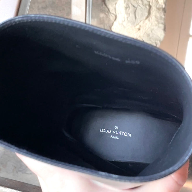 Louis Vuitton Black Overdrive Flat Half Logo Boots