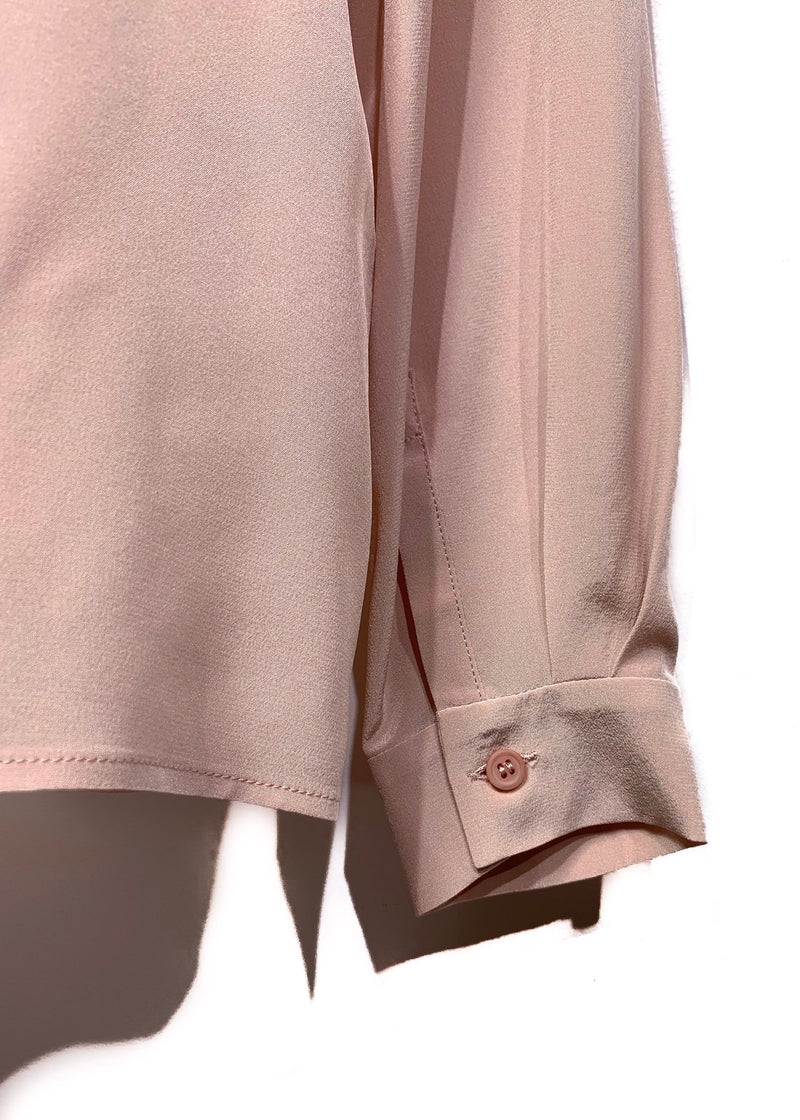 Miu Miu Dusty Pink Western Silk Button Shirt