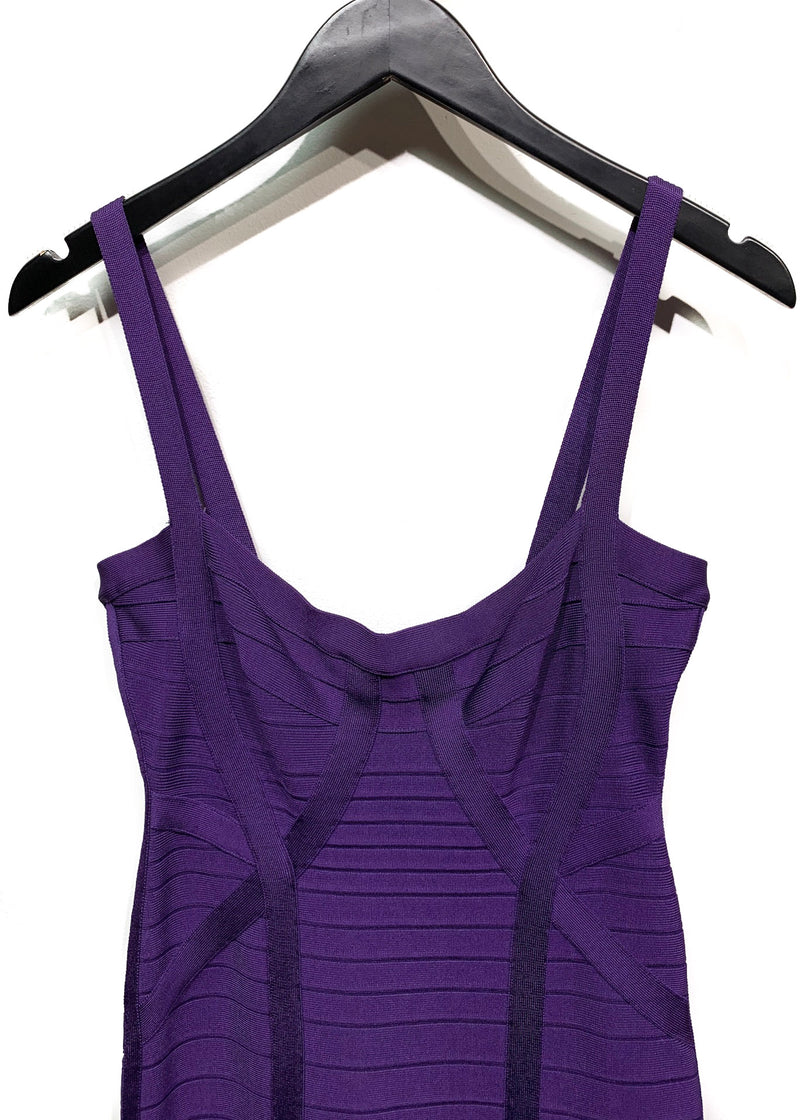 herve leger purple bandage dress THE DANCE FLOOR DRESS