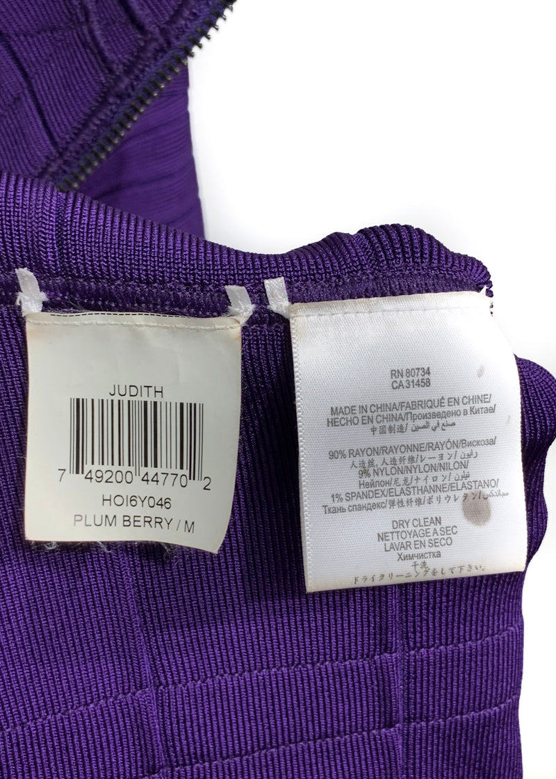Hervé Léger Purple Plum Berry Judith Bandage Dress