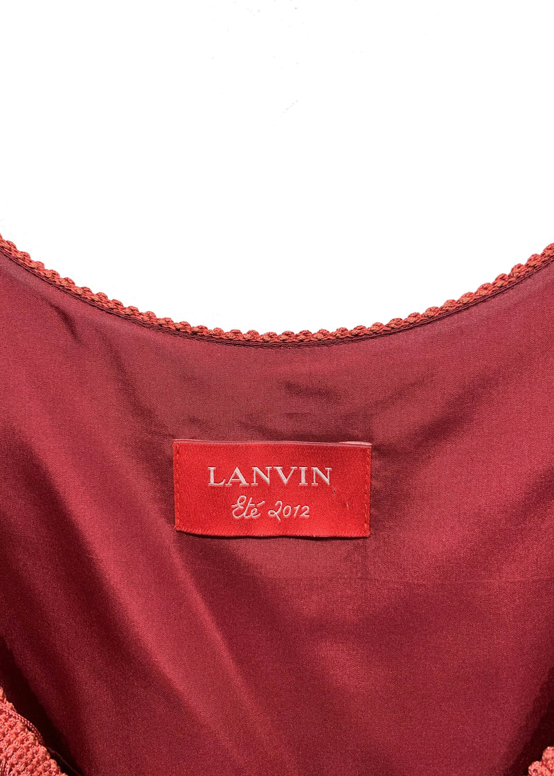 Robe à franges multicolores effet géométrique Lanvin