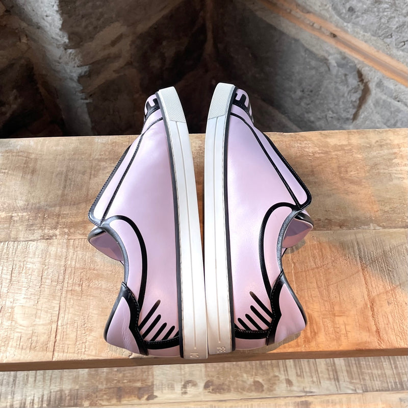 Fendi Lilac Leather Slip-on Sneakers