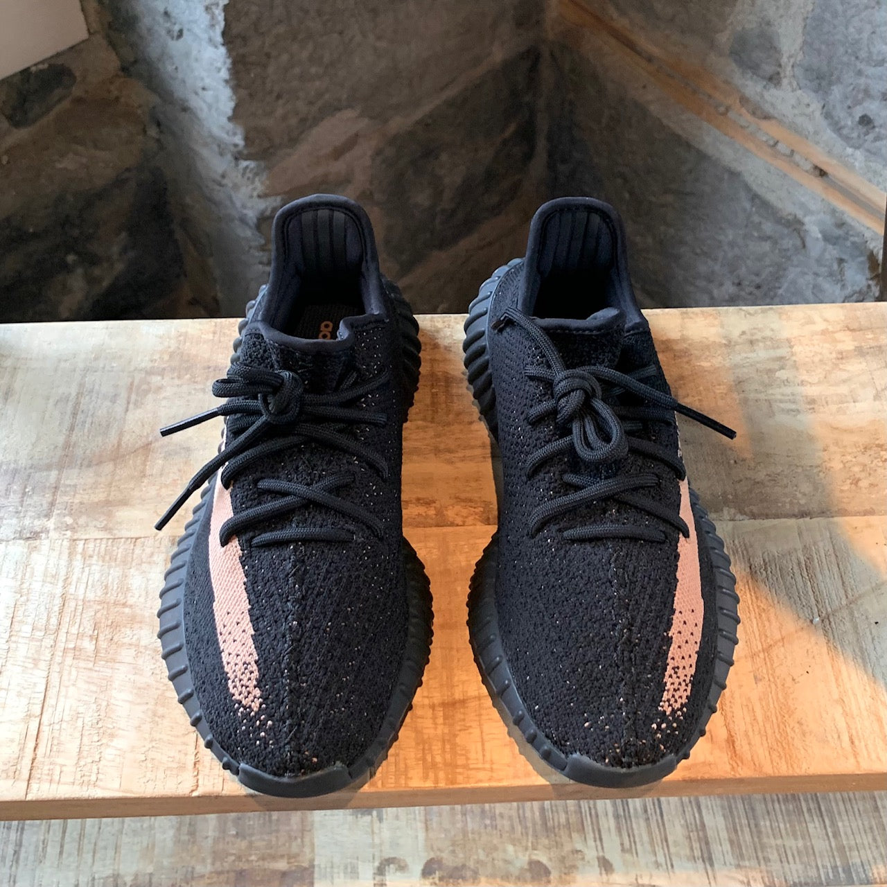 Adidas Yeezy Boost 350 V2 Core Black Copper Stripe Sneakers – Boutique LUC.S