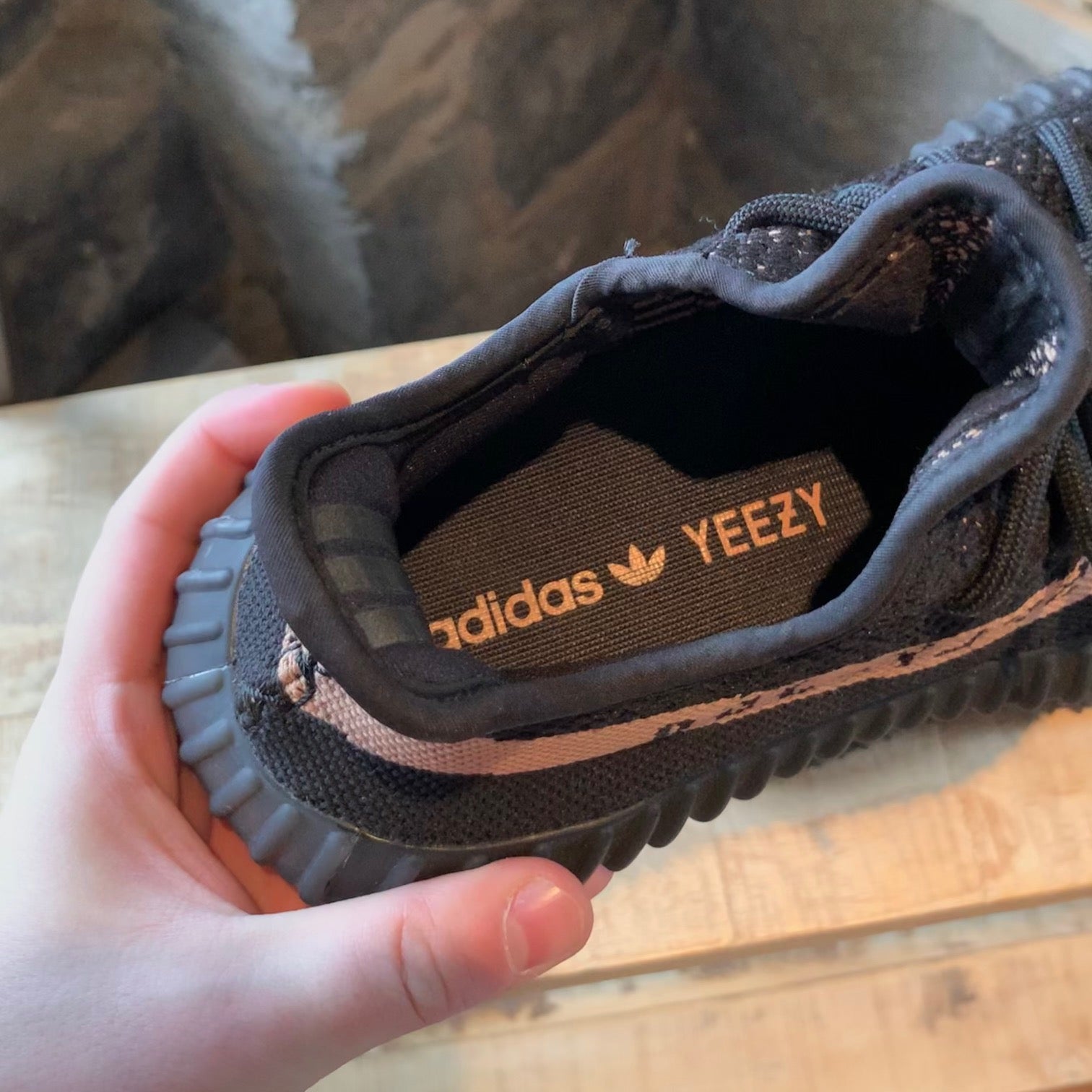 Adidas Yeezy Boost 350 V2 Core Black Copper Stripe Sneakers – Boutique LUC.S