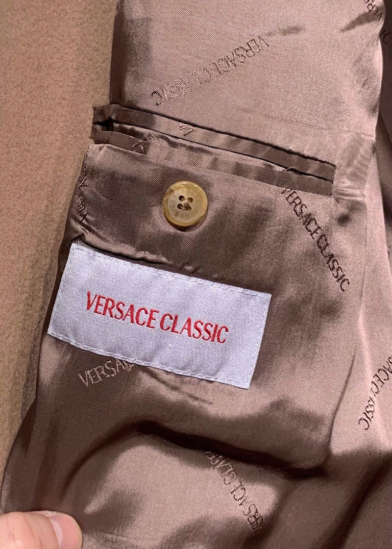 Versace Classic Camel Cashmere Coat