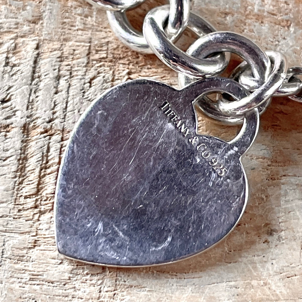 Tiffany & Co Silver Heart Tag On Toggle Chain
