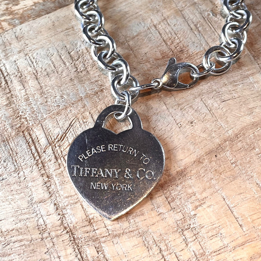 Tiffany & Co Silver Return to Tiffany Large Heart Charm Bracelet
